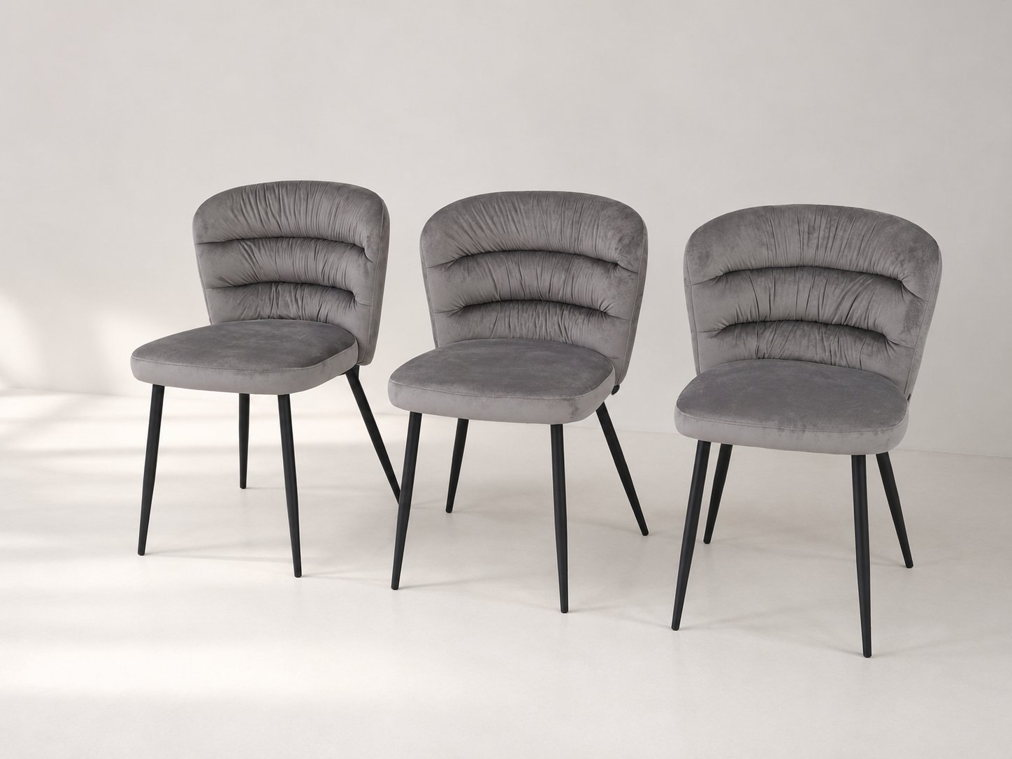 Channel Back Dining Chair – Gray