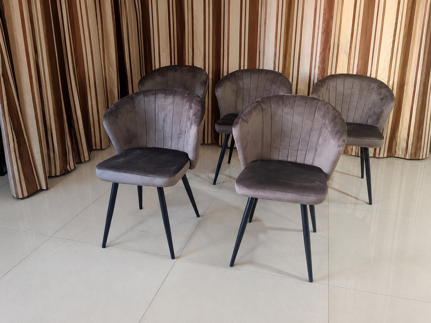 Curved Dining Chair Set