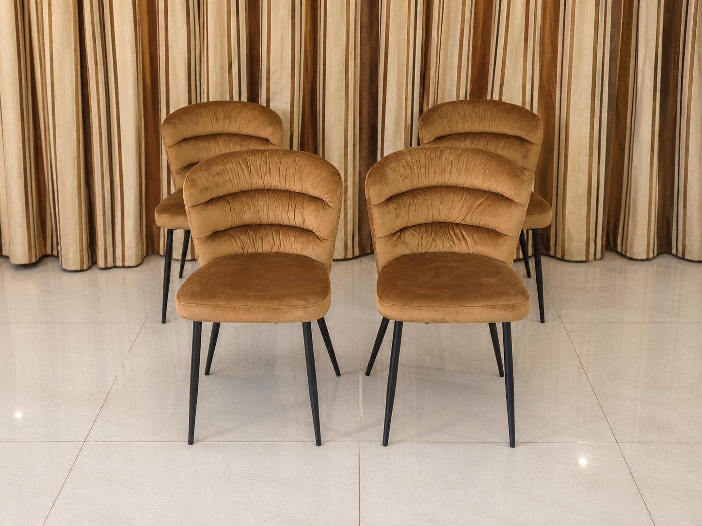 Channel Back Dining Chair – Camel